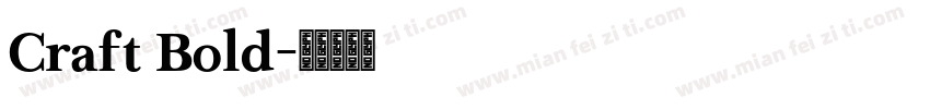 Craft Bold字体转换